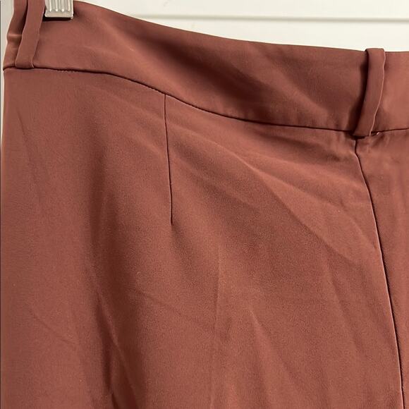 Never worn Amanda Uprichard Brown Structured Straight-Leg Trousers – Size Large - Picture 6 of 6